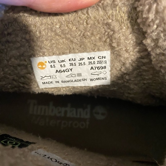 Timberland Jayne waterproof fold down lace up boot in olive green 8.5 - Picture 5 of 7